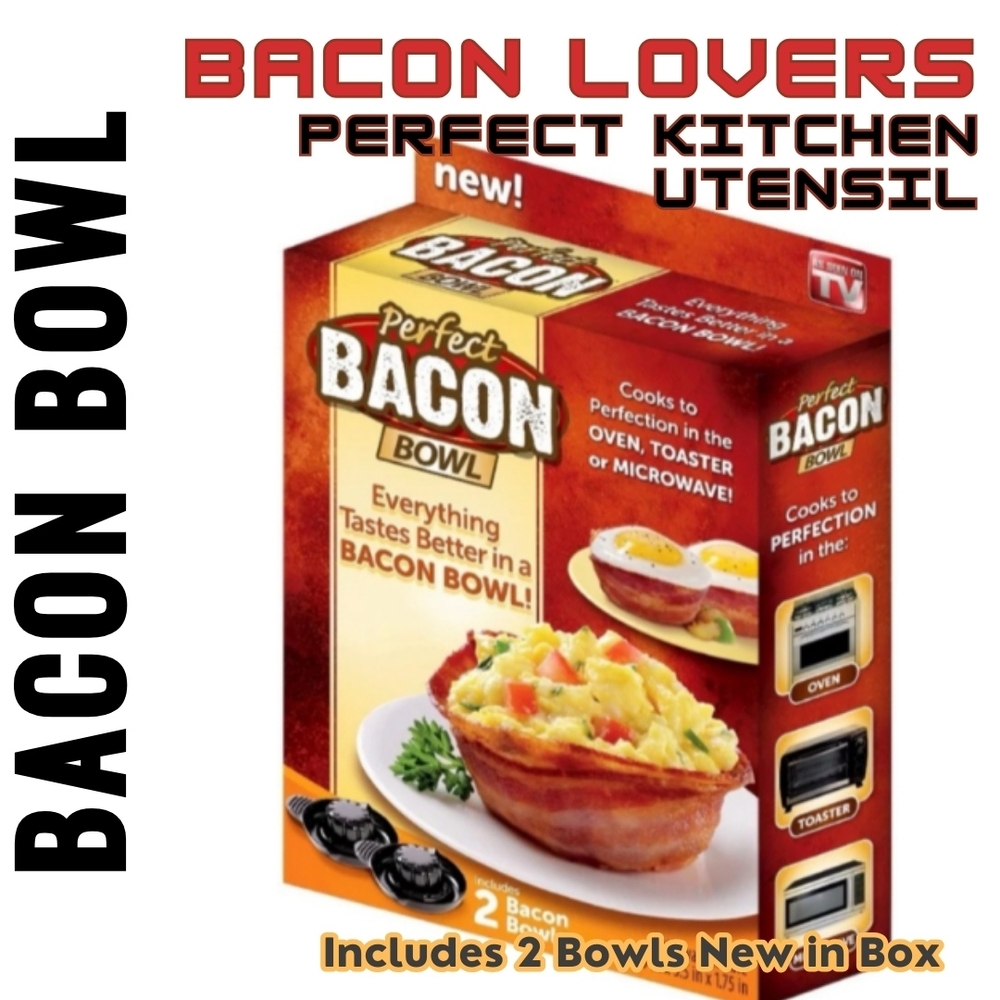 As Seen On TV Perfect Bacon Bacon Bowl Easy 1•2•3 Kitchen Chef Tool Dorm New